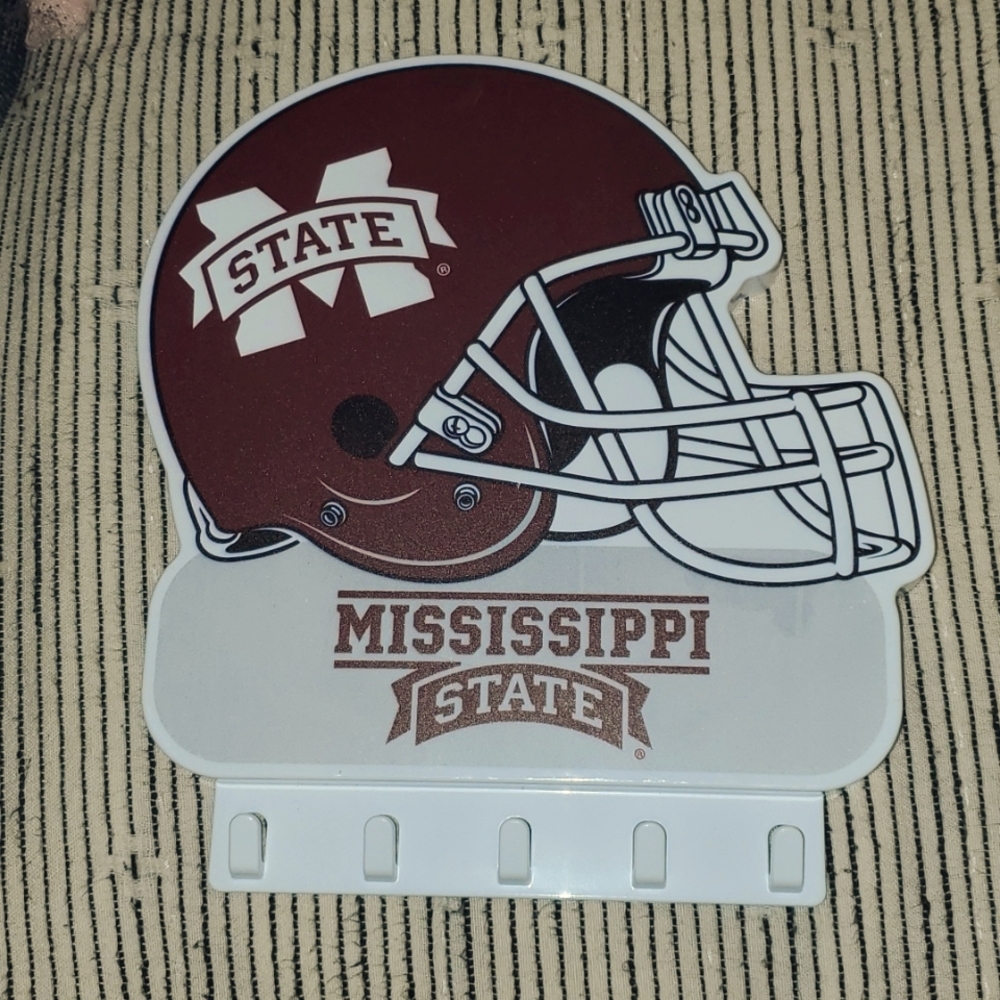 Wall hanging Key Holder Mississippi State Football Helmet